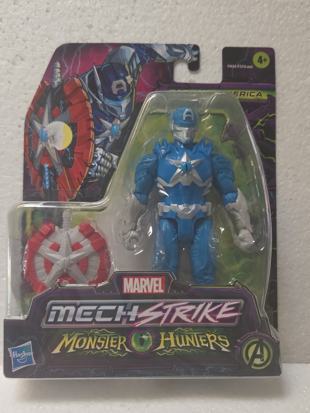 Hasbro Marvel Mech Strike Monster Hunters Blue Captain Action Figure